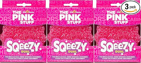 Stardrops – The Pink Stuff – SQeeZY Miracle Dual Sided Scrubber Sponge, Scratch Free Solution... | Amazon (US)
