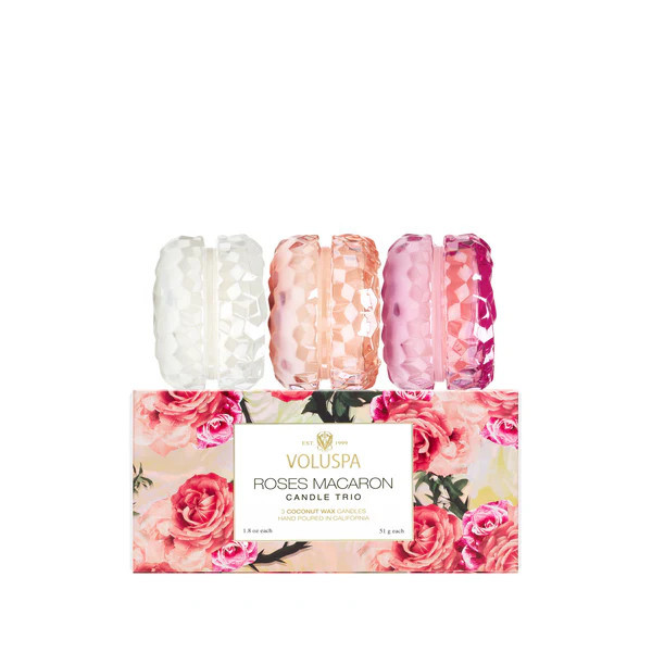 Roses Collection - Macaron Candle Trio Gift Set | Voluspa