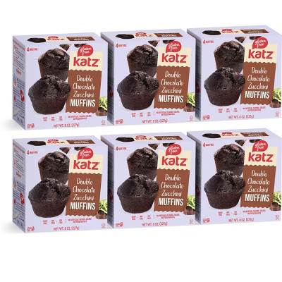 Katz Gluten Free Double Chocolate Zucchini Muffins - 6 Pack | Target