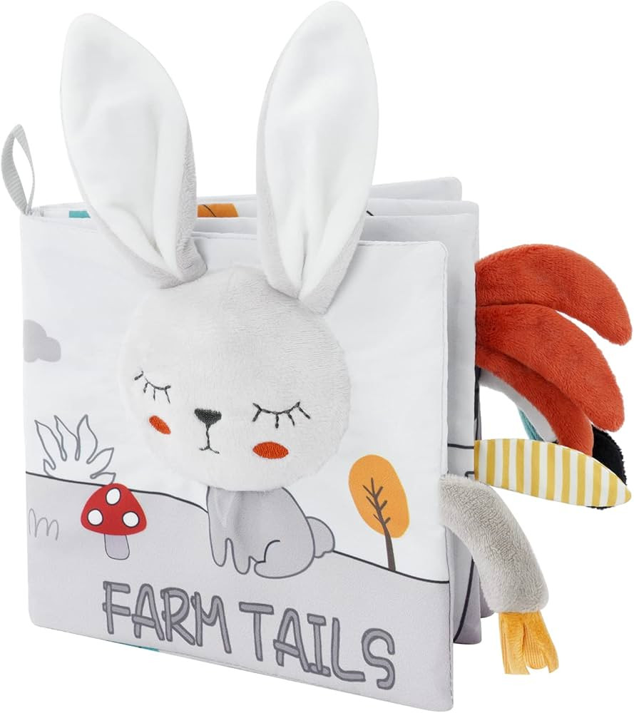 Vicloon Cloth Books, 3D Touch Feel High Contrast Cloth Book, Baby Books Toys for Baby 0-12 Months... | Amazon (US)