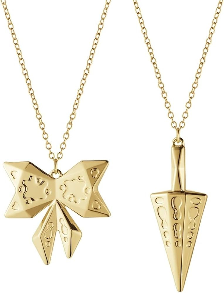 GEORG JENSEN Christmas Bow & Cone Ornament Set 18kt Gold Plated | Amazon (US)