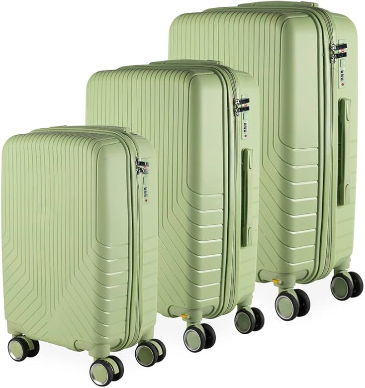 Cj Malas Polipropileno 3 Peças P, M, G Rodas 360 - Canadá (Verde) | Amazon (BR)