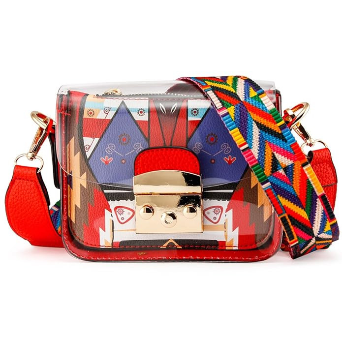 OCT17 Women Mini Transparent PVC Plastic Cross body Durable Summer Shoulder Bag | Amazon (US)