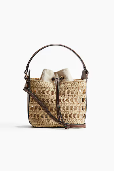 H & M - Straw crossbody bag - Beige | H&M (UK, MY, IN, SG, PH, TW, HK)