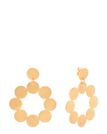 Made In India 18kt Gold Plated Round Link Earrings | TJ Maxx