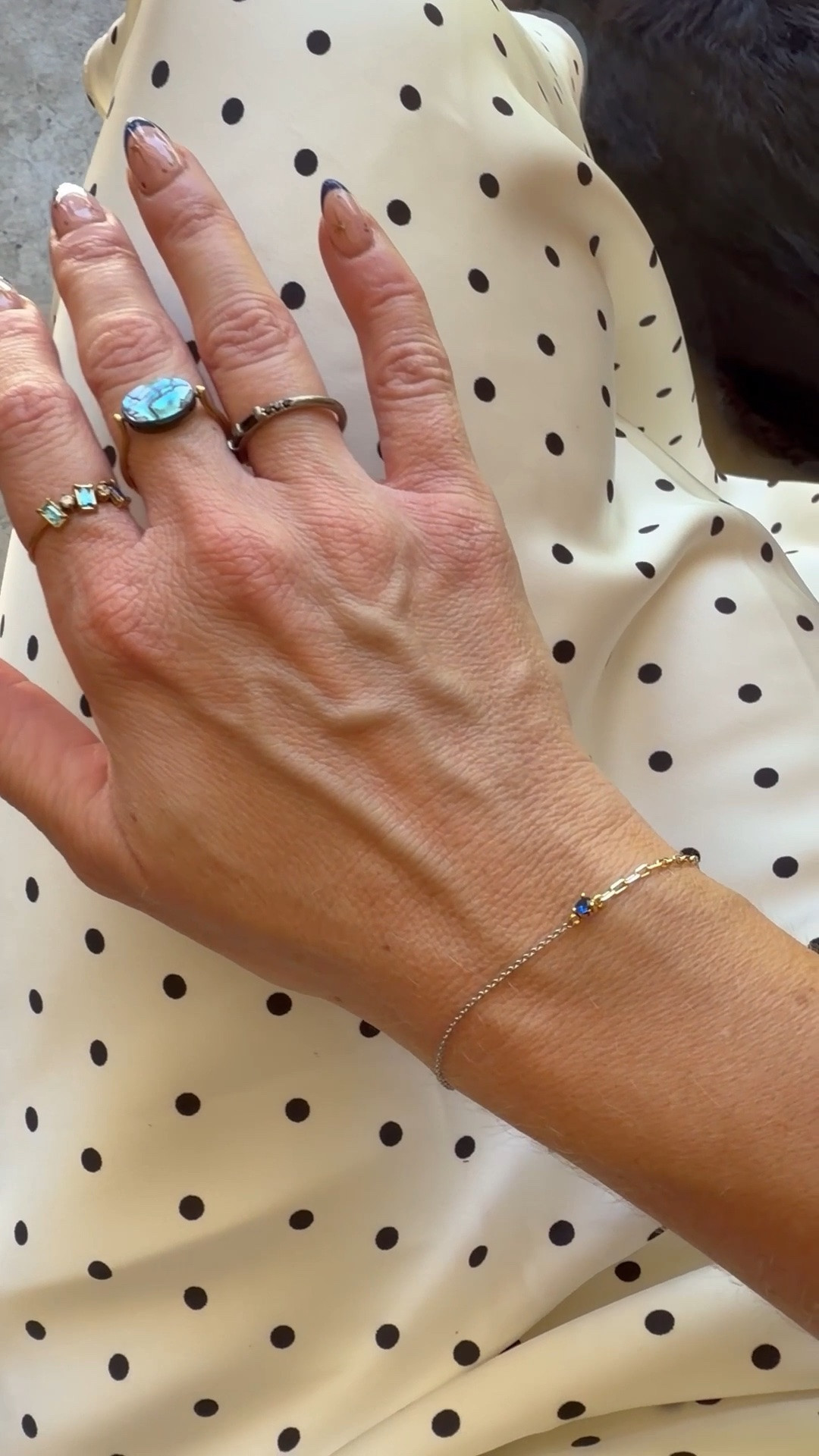 ON SALE! ✨ tiny little mixed metal sapphire stone bracelet compliments any look! 💙 #libra #anthropologie #sapphire #stonebracelet #finejewelry

#LTKSaleAlert #LTKootd #LTKmomlife