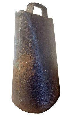 Antique Vintage Large COW BELL 6.25” Rustic Primitive Folded Farmhouse Metal  | eBay | eBay US