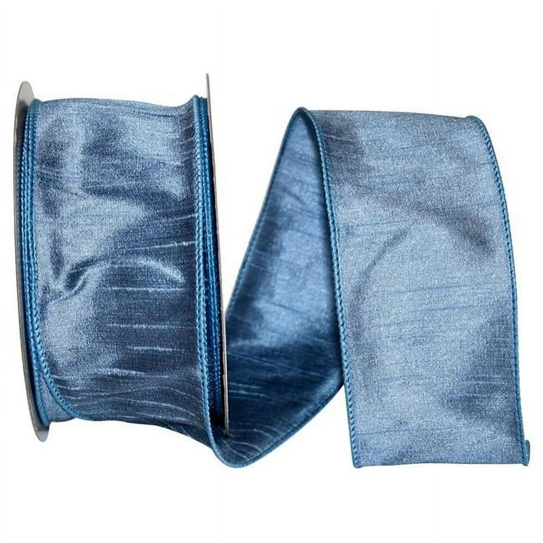Reliant Ribbon - 92975W-354-40H, Dupioni Supreme Wired Edge Ribbon, French Blue, 2-1/2 Inch, 20 Y... | Walmart (US)