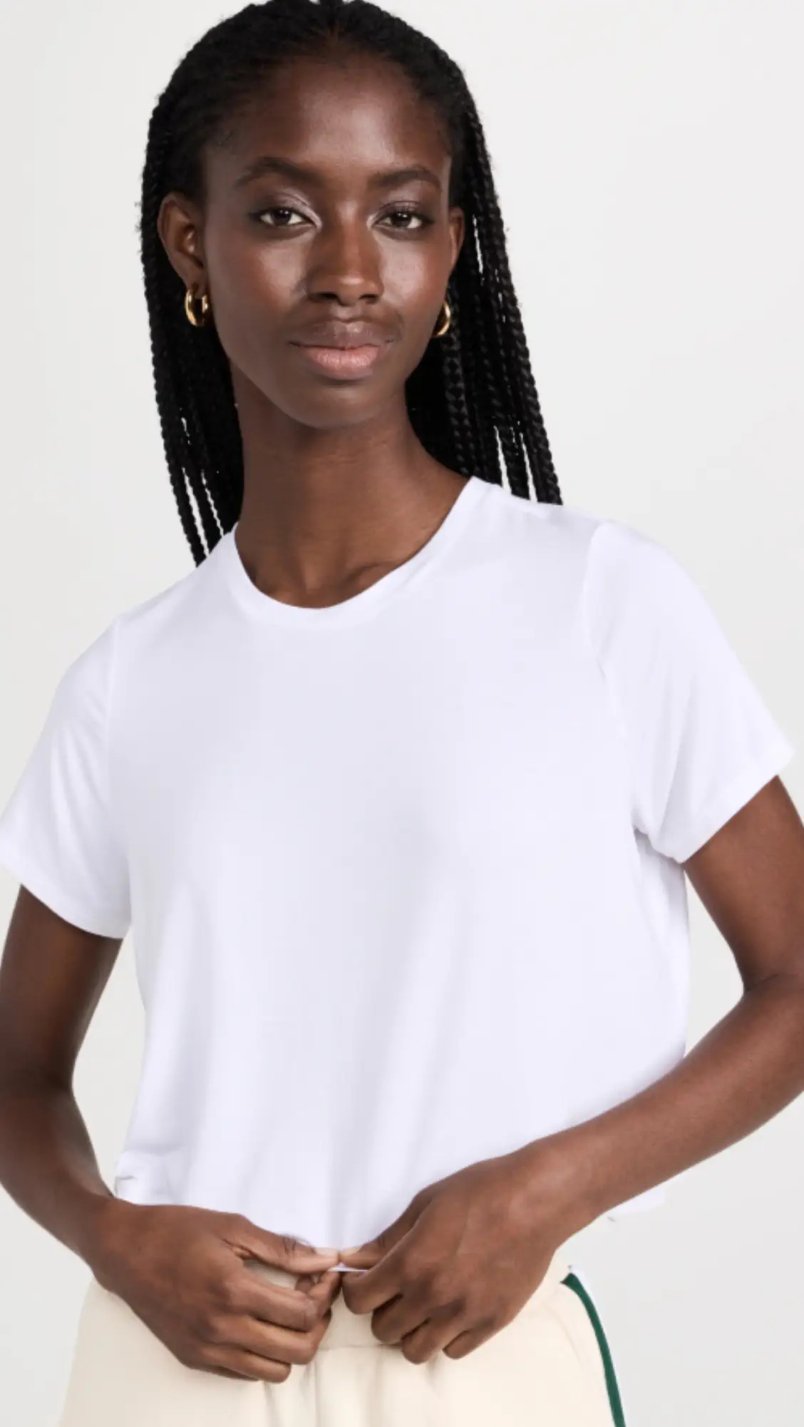 Alo Yoga Cropped All Day Short Sleeve Tee | Shopbop | Shopbop