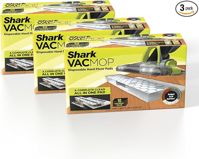 Shark VACMOP Disposable Hard Floor Pad Refills, Compatible with VM252 & VM180, No-touch Disposal,... | Amazon (US)