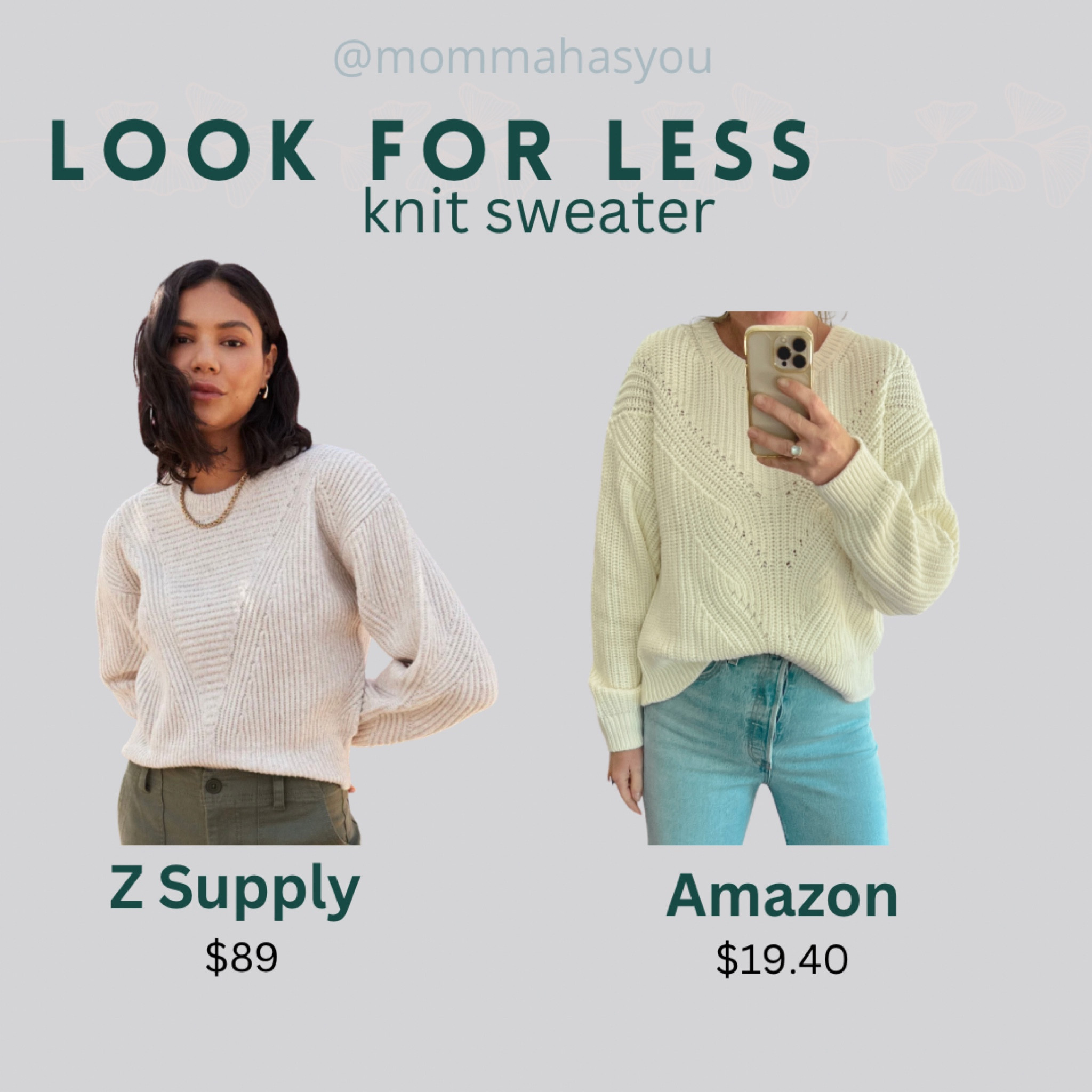 Knit beige sweater look for less on major sale from Amazon. I’m wearing a size large for reference. Z supply knock off. Fall neutral color monochromatic. ALASKA RIB SWEATER. Cable front cropped sweater. I have the whisper white even tho it looks crème in this picture it shows more white in real life  

#LTKmidsize #LTKfindsunder50 #LTKSeasonal