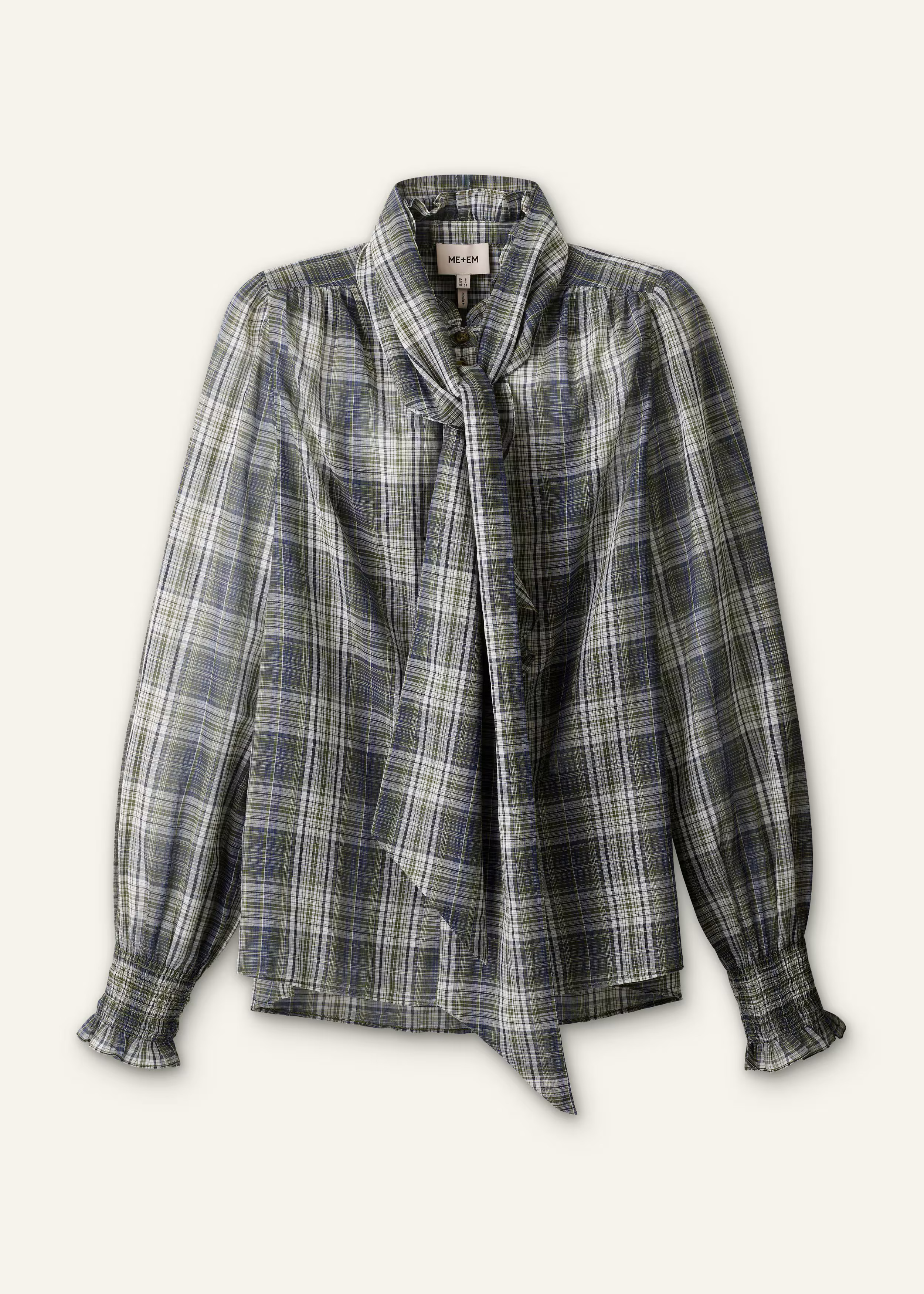 Straight Blouse Semi-Sheer Cotton | ME+EM Global (Excluding US)