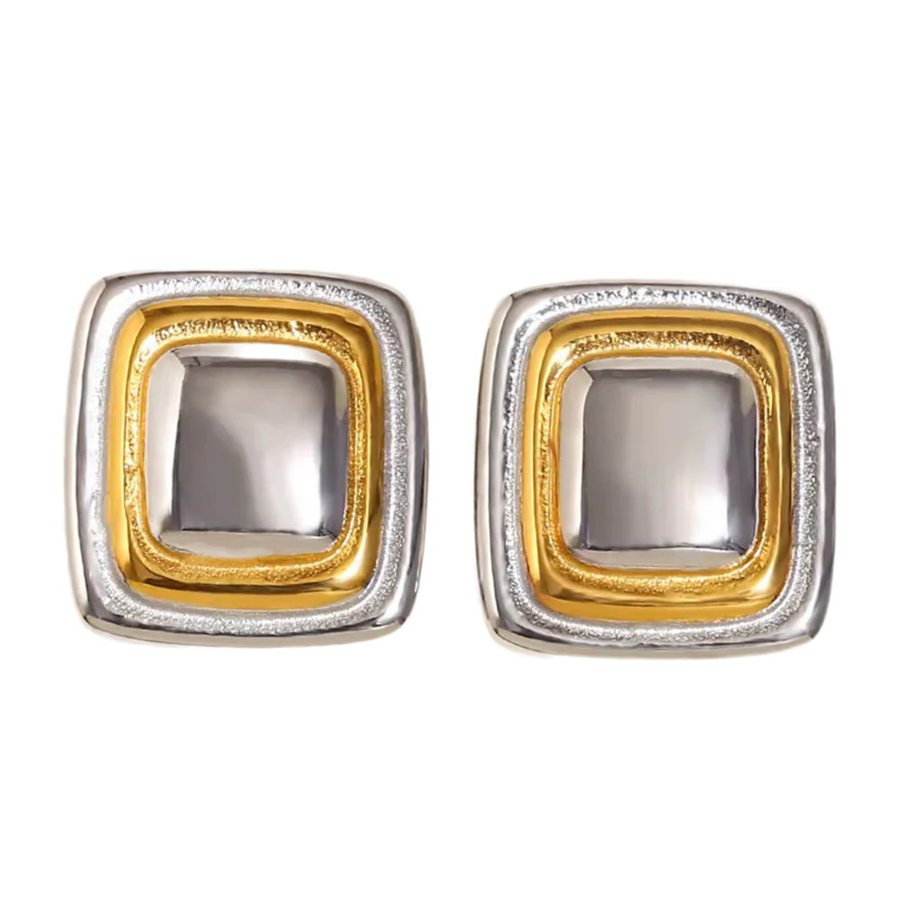 Noa Square Silver Earrings | ALAIS BRANCHE'
