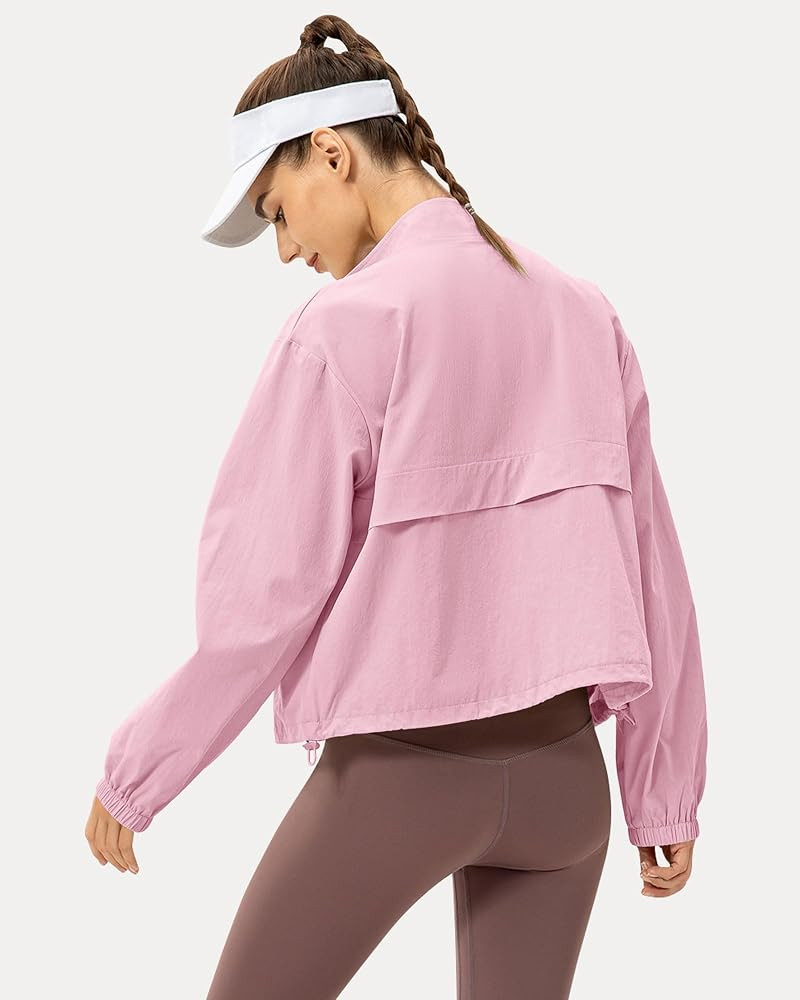 Locachy Women's Lightweight Zip Up Athletic Jacket Stand Collar Windproof Sun Protection Workout ... | Amazon (US)