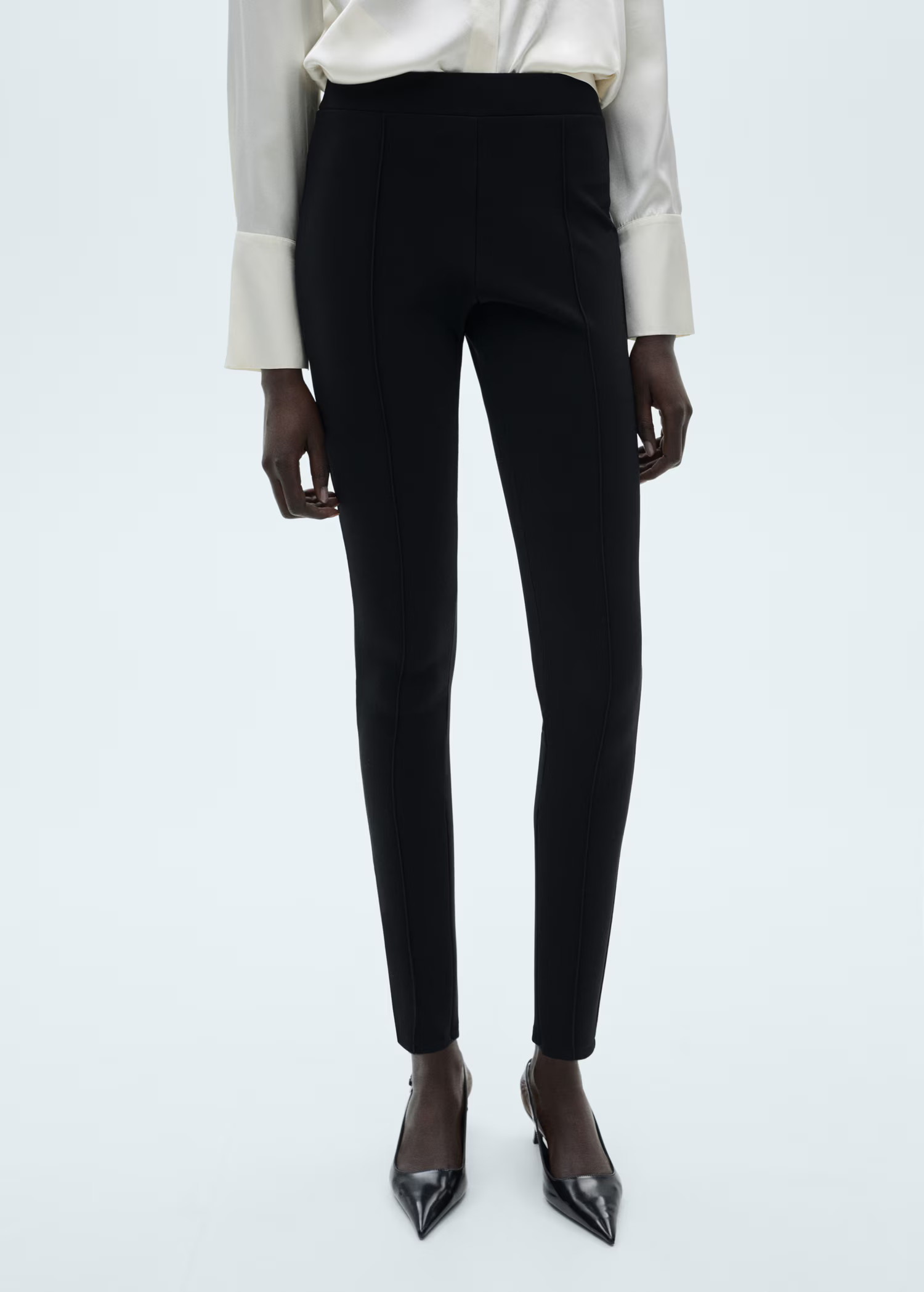 Leggings with seam detail - Women | MANGO United Kingdom | MANGO (UK)