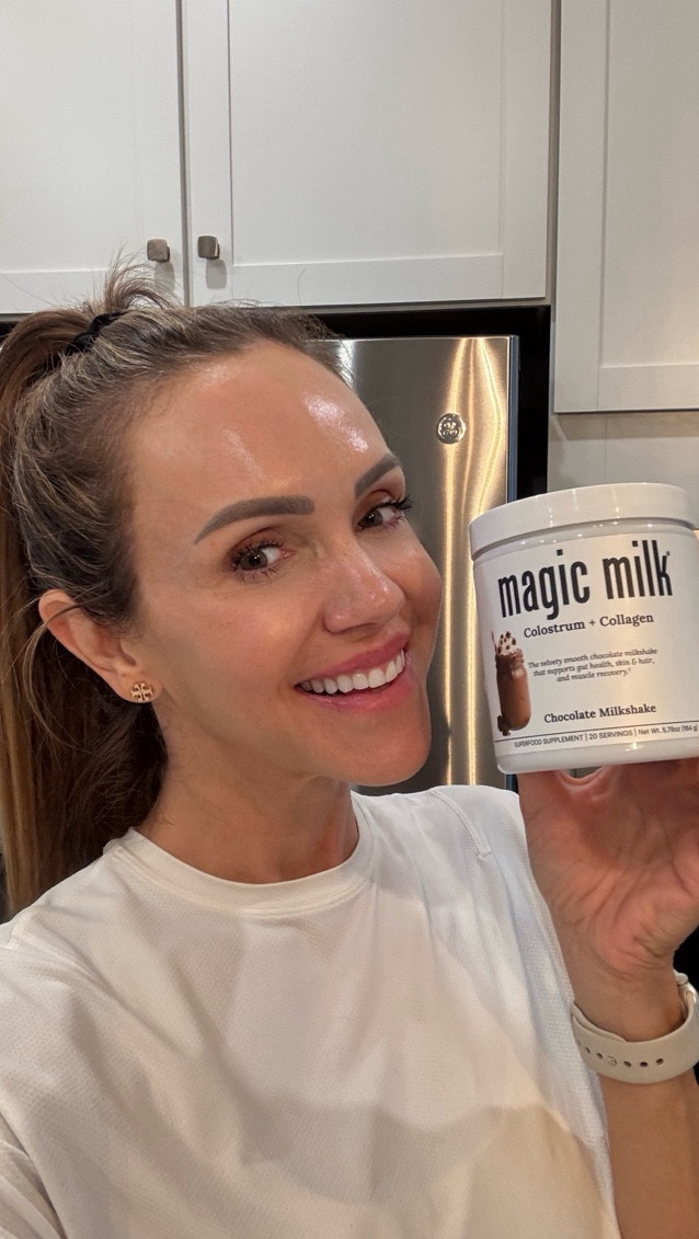 This chocolate milkshake mix makes a perfect snack. It blends organic cacao, grass-fed colostrum, and collagen for nutrient-rich chocolate. I like adding a scoop of protein to it to increase my protein intake. Soooo yummy! 



#LTKActive #LTKBeauty #LTKKids