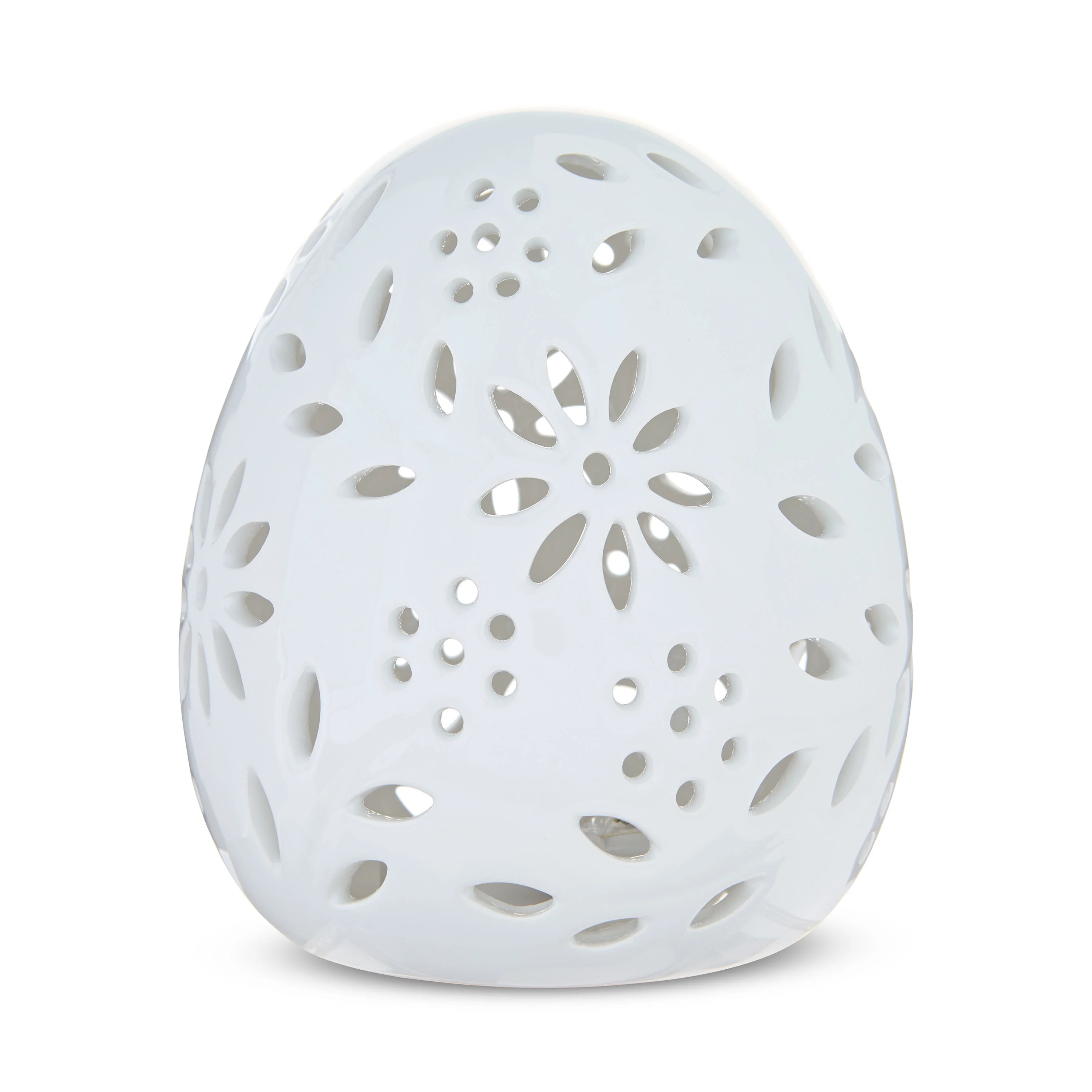 Small Light-Up Ceramic Egg Decoration, White, Easter by Way To Celebrate | Walmart (US)