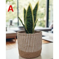 Colorful Woven Plant Basket, Basket For Plants, Planter Small Planter, Gift Mom, Sisal Boho | Etsy (US)