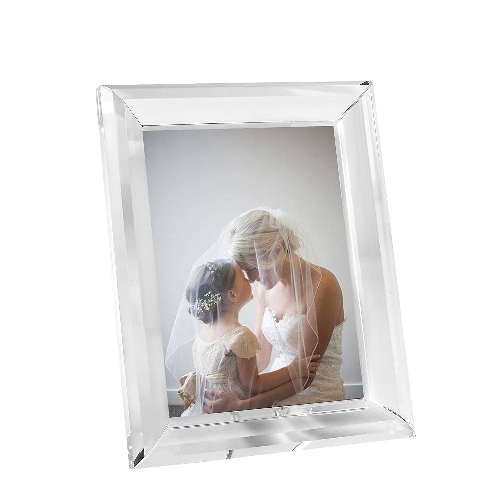 Crystal 5x7Inch Picture Frame, Wedding Frame Tabletop Display, Display Pictures 5'' x 7'', Comes ... | Amazon (US)