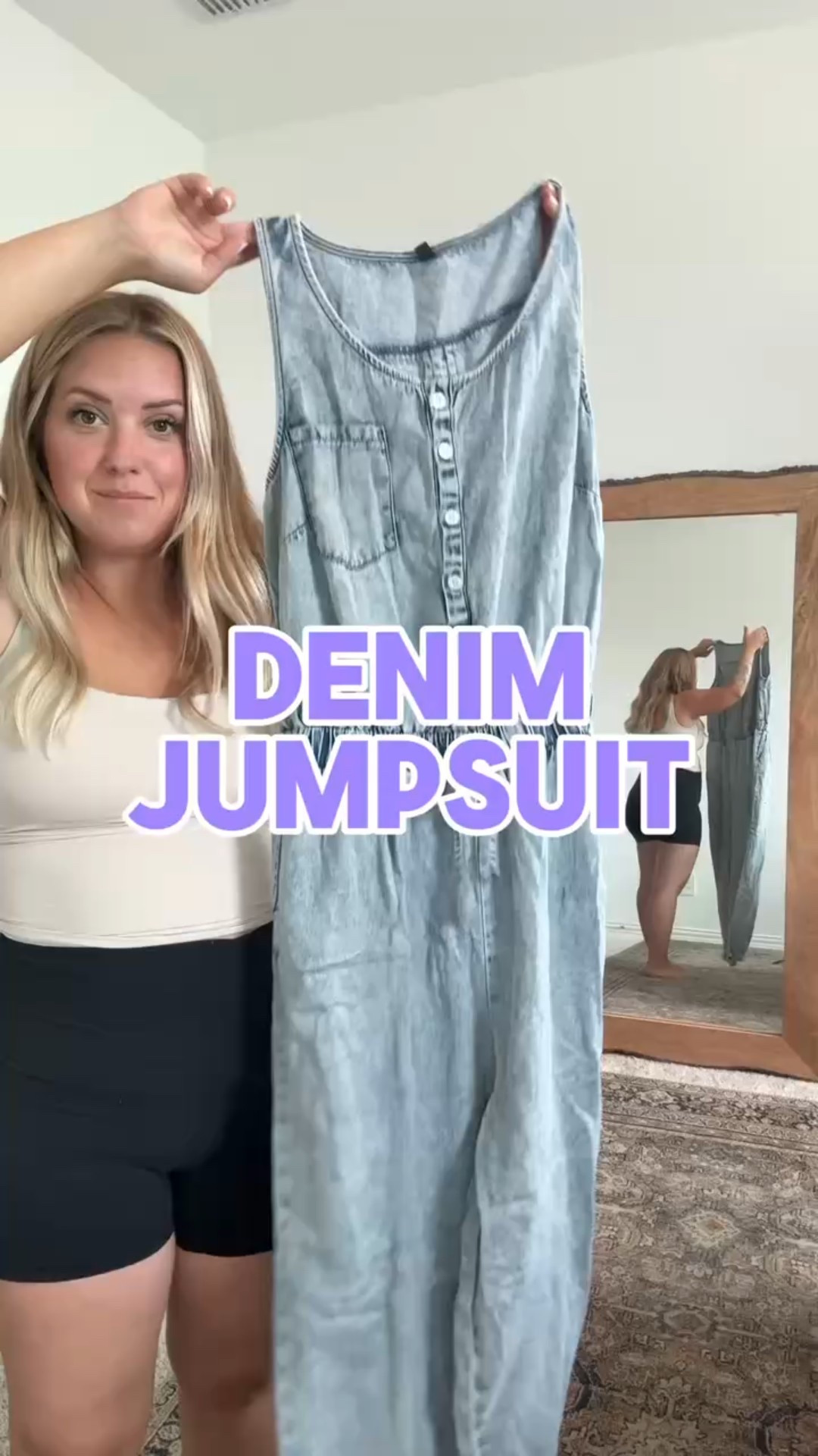 What do we think of this denim jumpsuit?! 

5’2” | 150lbs | wearing a large

#LTKMidsize #LTKFindsUnder50 #LTKSeasonal