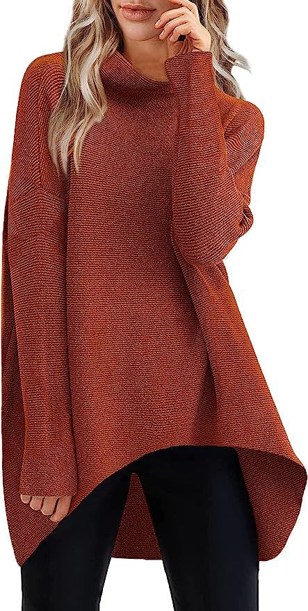 Amazon.com: Oversized Sweaters for Women to Wear with Leggings Winter Tops Caramel S : Clothing, ... | Amazon (US)