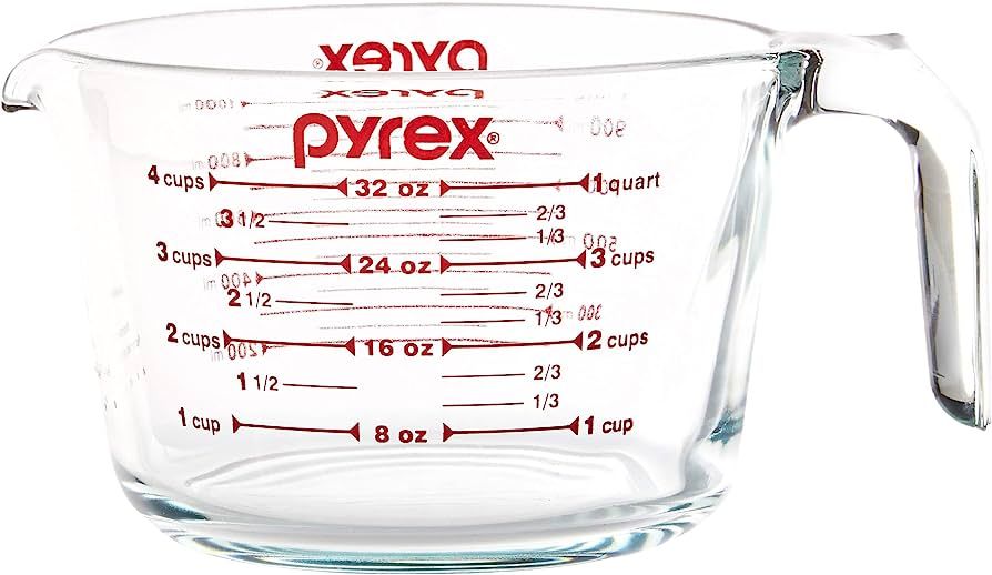 Pyrex SYNCHKG039125 4 Measuring Cup, Clear with Red Graphics | Amazon (US)