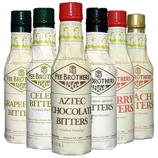 Fee Brothers III Cocktail Bitters 6 Pack | Amazon (US)