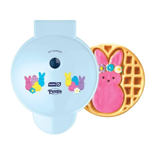 PEEPS® x Dash Waffle Maker - Bunny Waffle Maker for Easter Breakfast - Easy Release, One Touch Cooking & Compact Storage Design - Ceramic Coating - 8-Inch | Amazon (US)