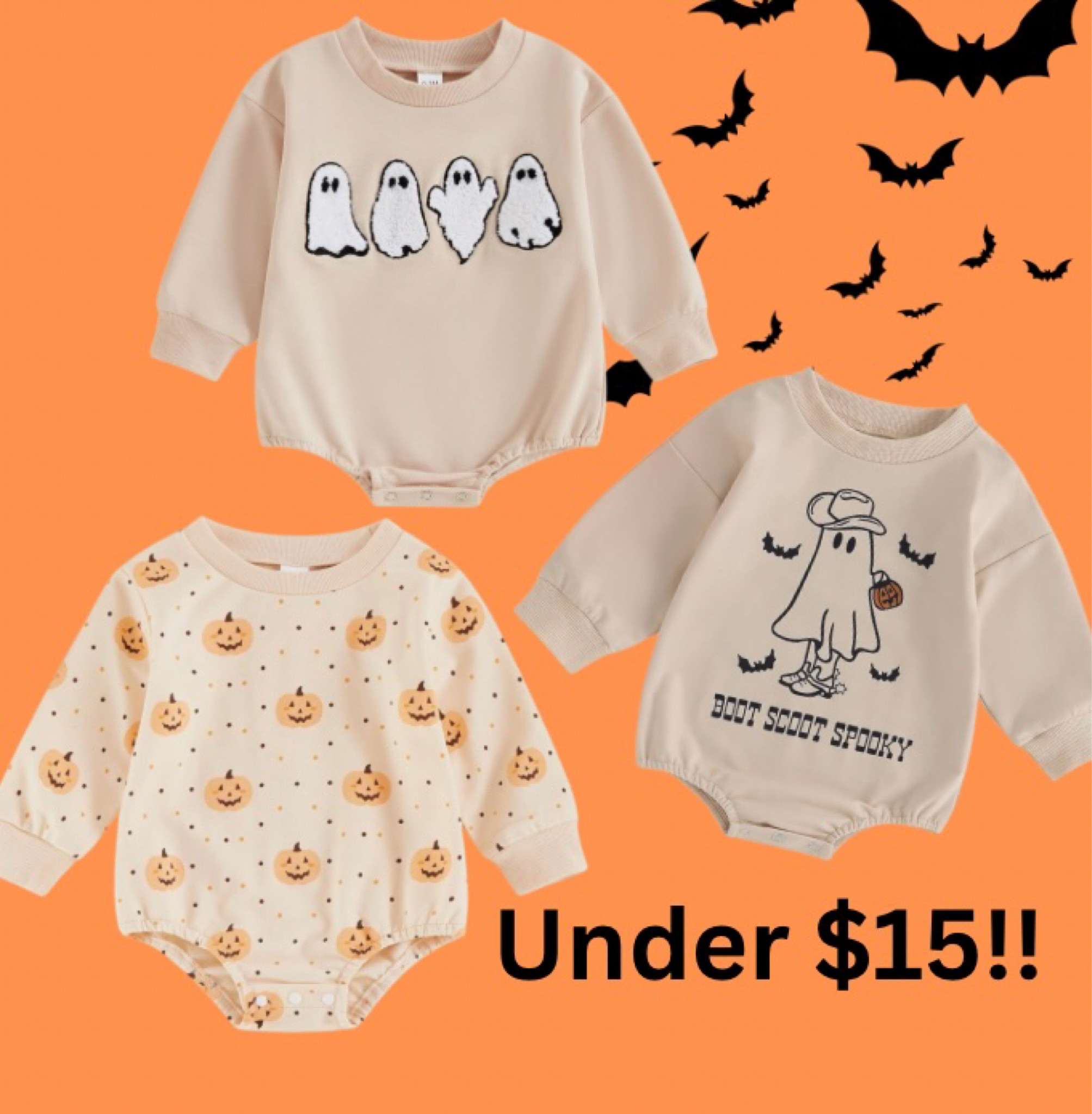 The cutest baby boy bubble romper 🎃  

#LTKBaby #LTKFallSale #LTKSeasonal