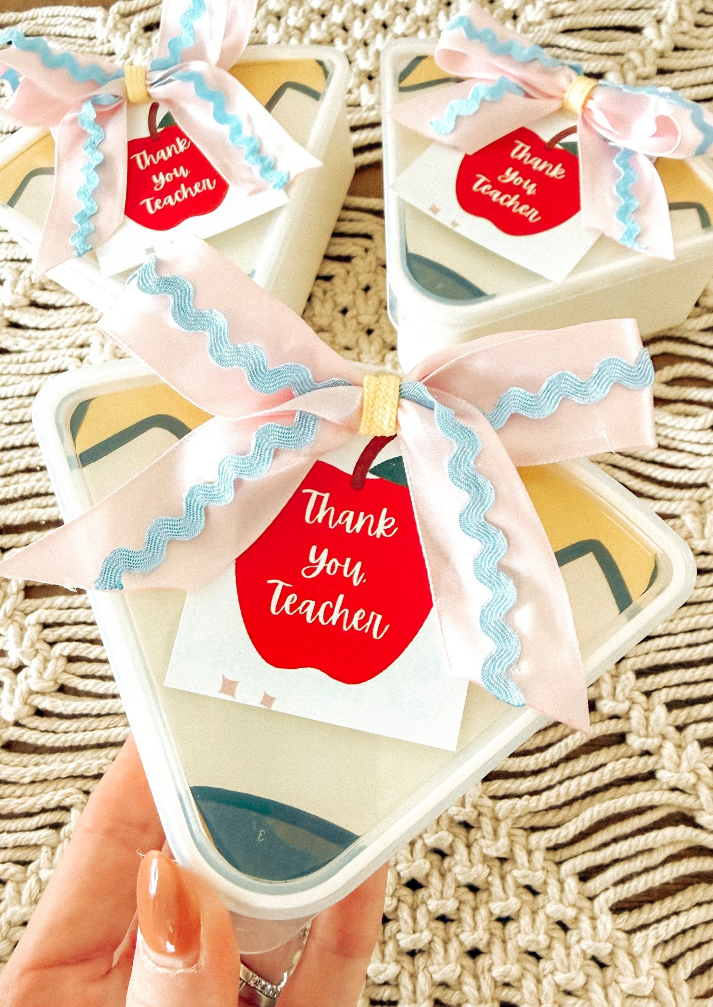 Teacher appreciation gift idea! 🍎✏️


(see @threedaughtersplay on IG for a reel showing everything inside. Linked what I could!)