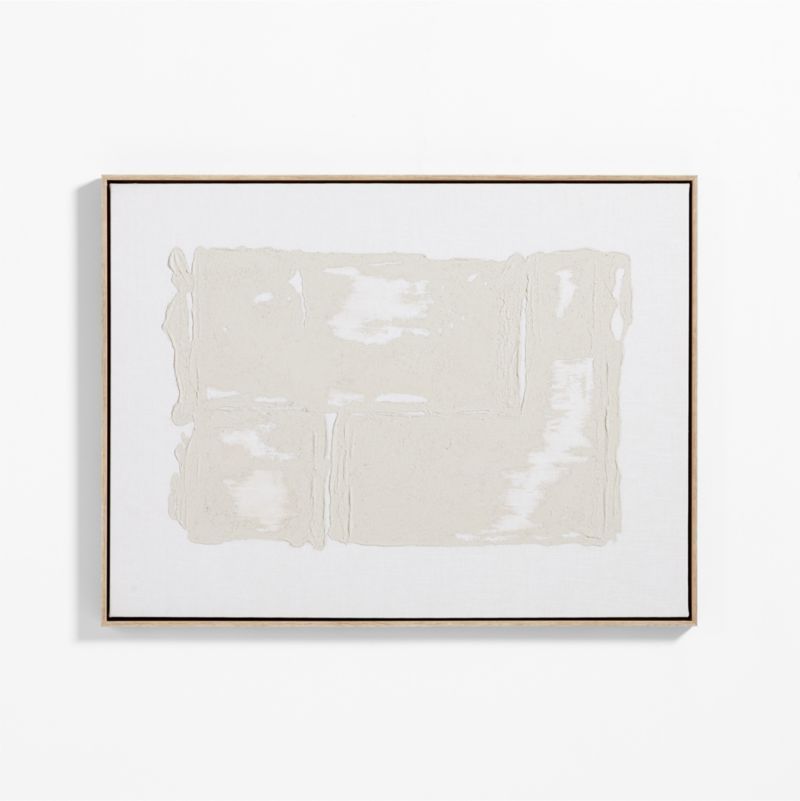 "Bright Sands" Tan Brown Canvas 41"x31" Framed Wall Art Print | Crate & Barrel | Crate & Barrel