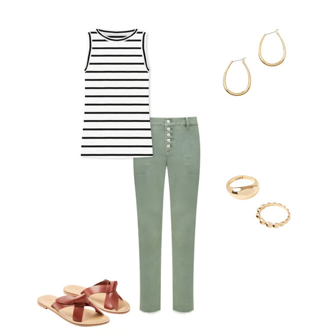 Striped Harbor Tank Top | LOFT