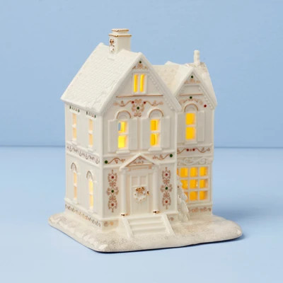 Mistletoe Park Victorian House Lit Figurine | Lenox