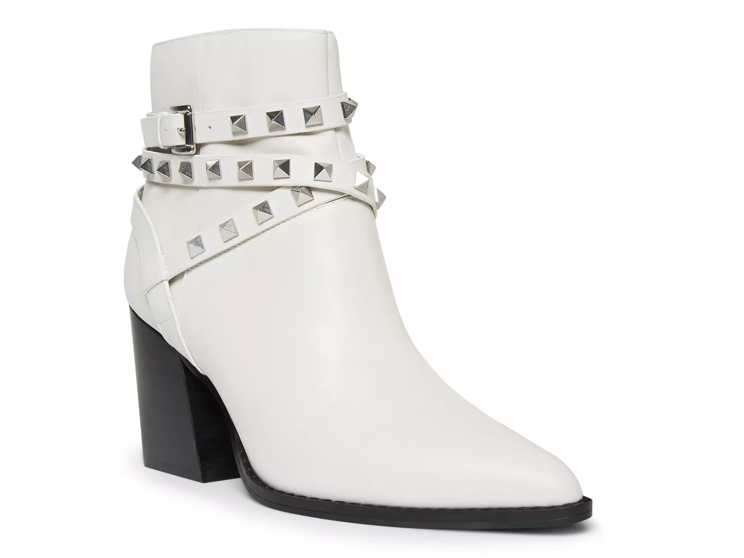 Steve Madden Cala Bootie - Women's - White - Block Bootie | DSW