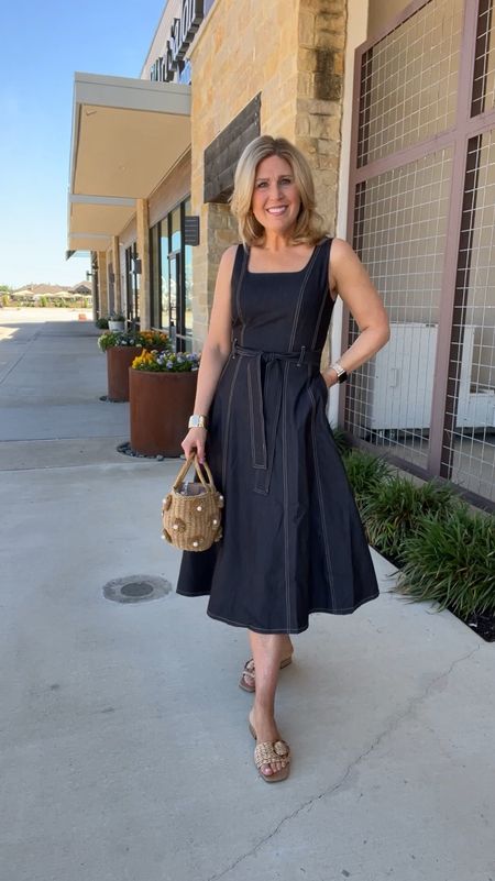 This style totally has that retro, romantic silhouette this spring, and I fully expect it to continue through the summer.  It is feminine from head to toe, and I’m not mad about it! 

This denim dress is made of a soft and stretchy material with fabulous stitching details.  Of course, I’m a sucker for the square neckline, so count me in!

The best part is that this dress is under $60, and this style dress looks GREAT on all body shapes! 

Discount code for shoes: CINDY20

#LTKstyletip #LTKSeasonal #LTKfindsunder100