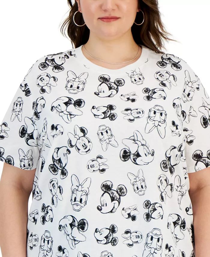 Disney Trendy Plus Size Mickey & Friends Printed T-Shirt - Macy's | Macy's