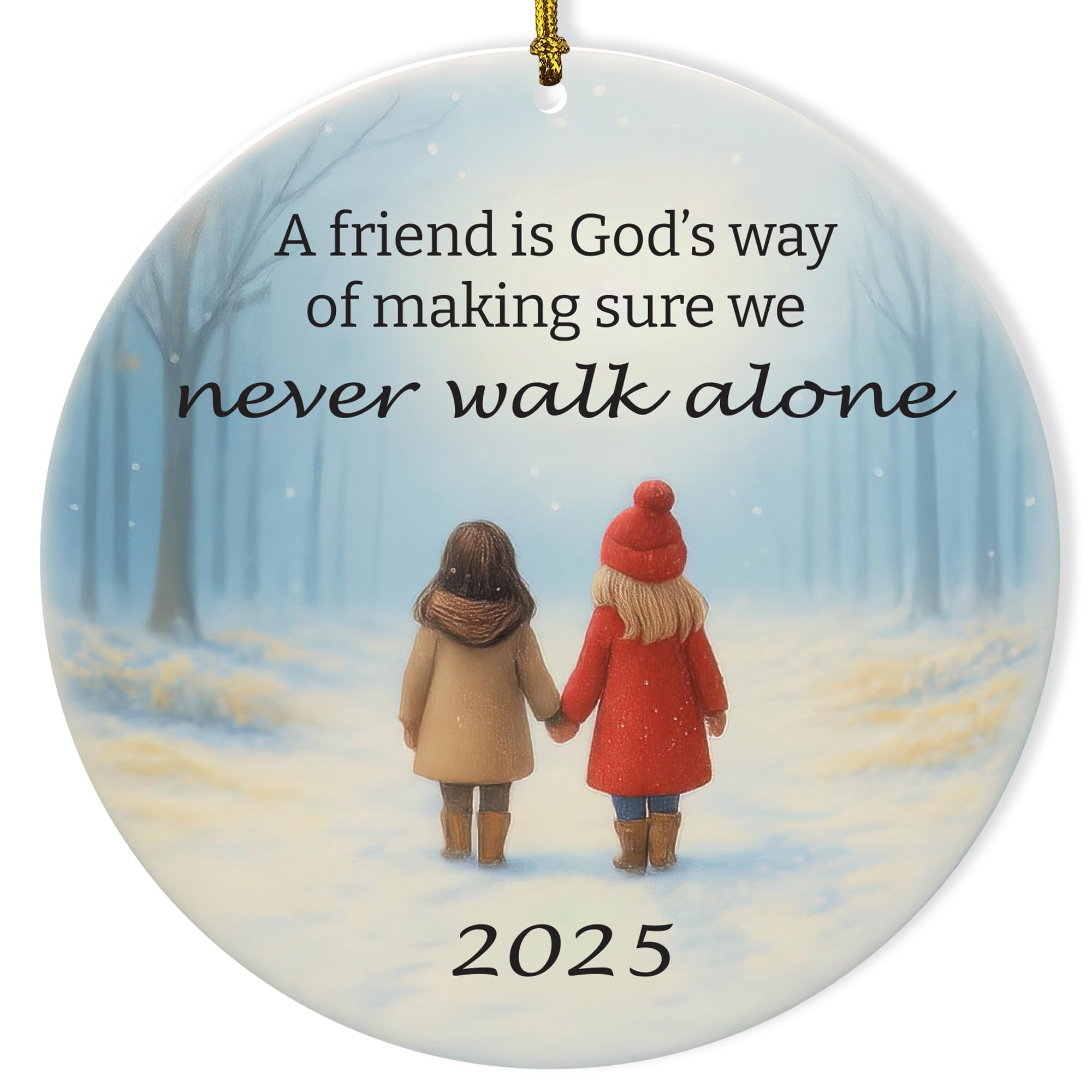 Never Walk Alone Ornament Christian Christmas Ornaments, Religious Christmas Ornaments for Women,... | Amazon (US)