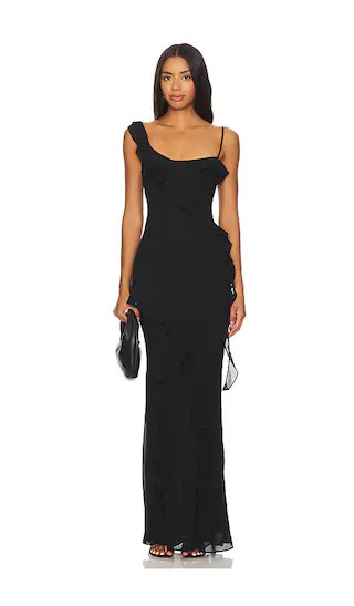 Teagan Gown in Black | Revolve Clothing (Global)