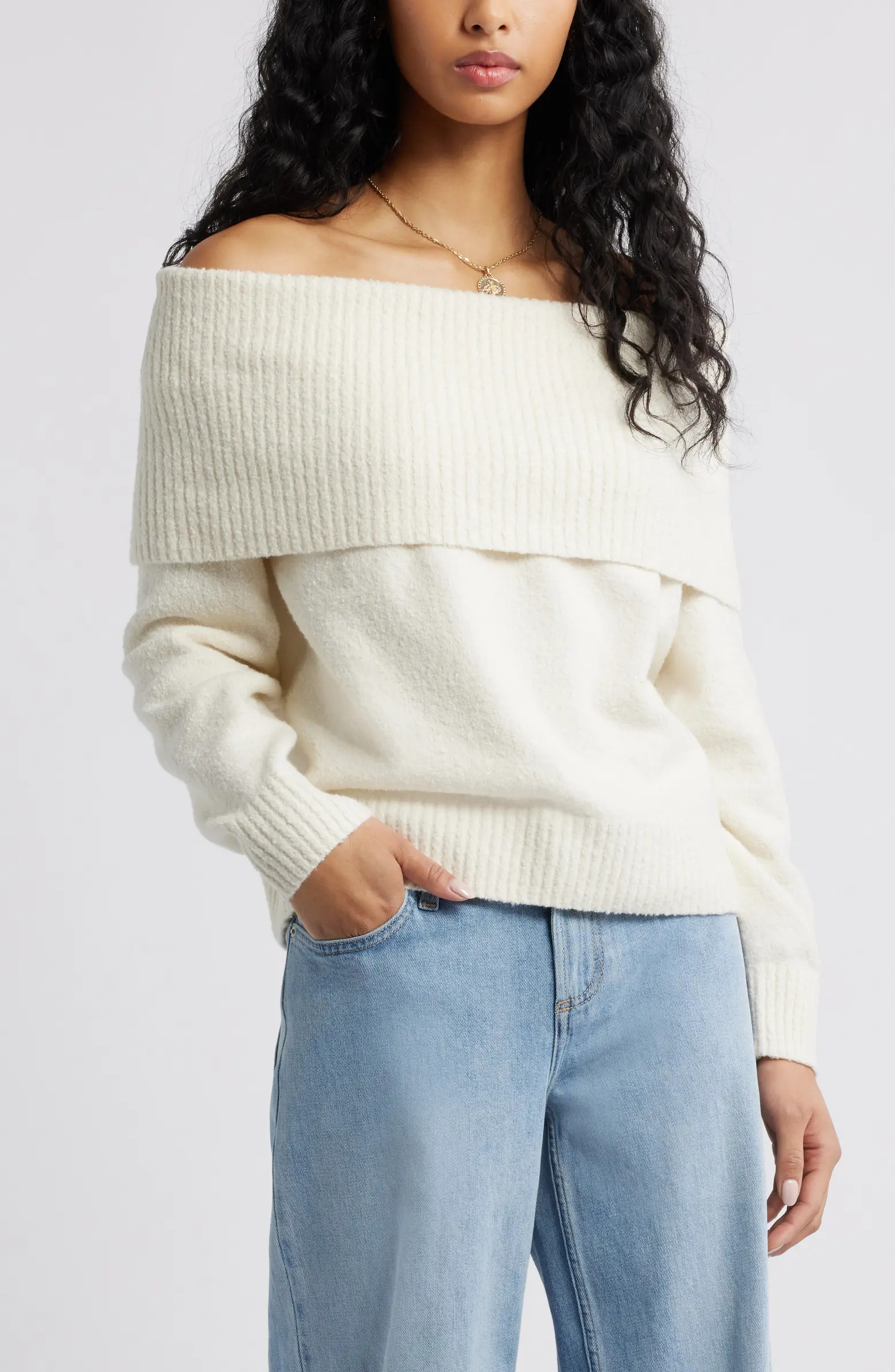 BP. Bouclé Off the Shoulder Sweater | Nordstrom | Nordstrom