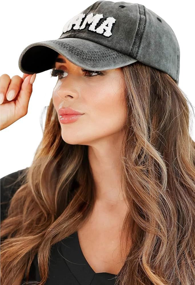 Chenille-Patch Mama-Baseball-Cap Cotton Baseball-Hat-for-Women-Girl Fall-Winter-Summer Outdoor Ca... | Amazon (US)