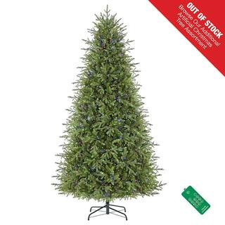 9 ft. Pre-Lit LED Grand Duchess Twinkling Balsam Fir Artificial Christmas Tree T28 | The Home Depot