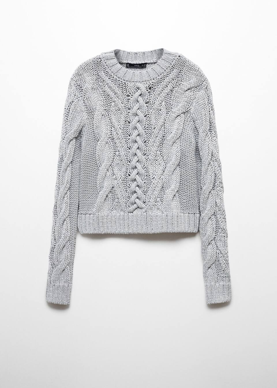 Knitted braided sweater -  Women | Mango USA | MANGO (US)