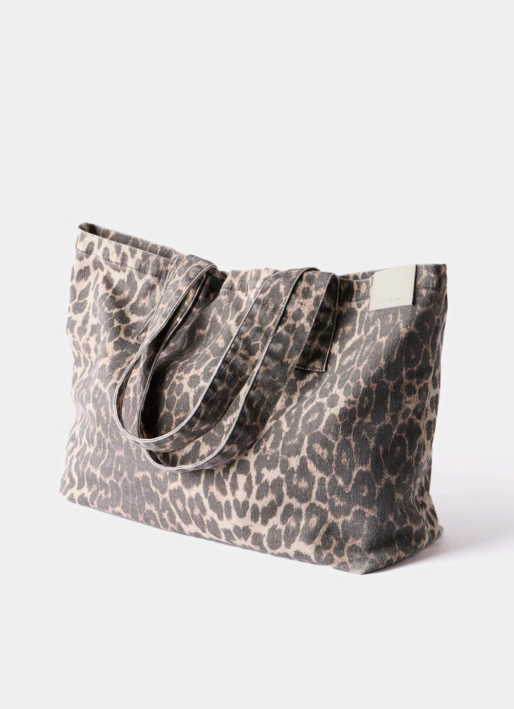 Leopard Print Denim Tote Bag | Mint Velvet