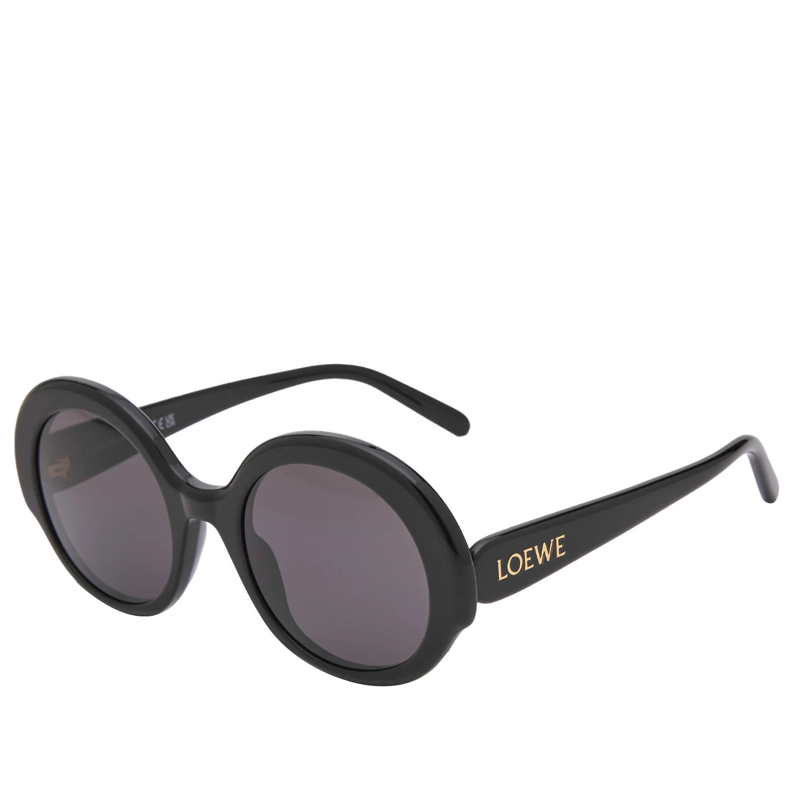 Loewe Eyewear Slim Round Sunglasses in Black | END. Clothing