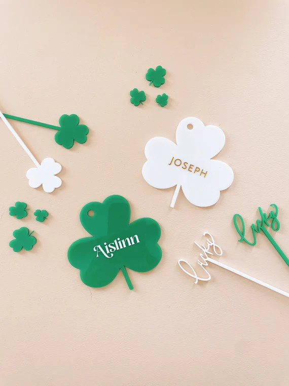 St. Patricks Day Tag, St. Patricks Day Basket Tag, St. Patricks Day Decor, Shamrock Tag, Rainbow ... | Etsy (US)