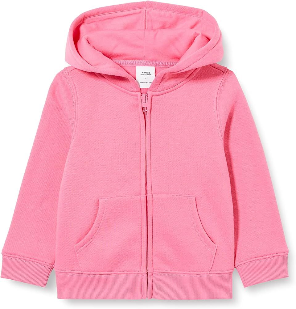 Amazon Essentials Girls and Toddlers' Fleece Zip-Up Hoodie Sweatshirt | Amazon (US)