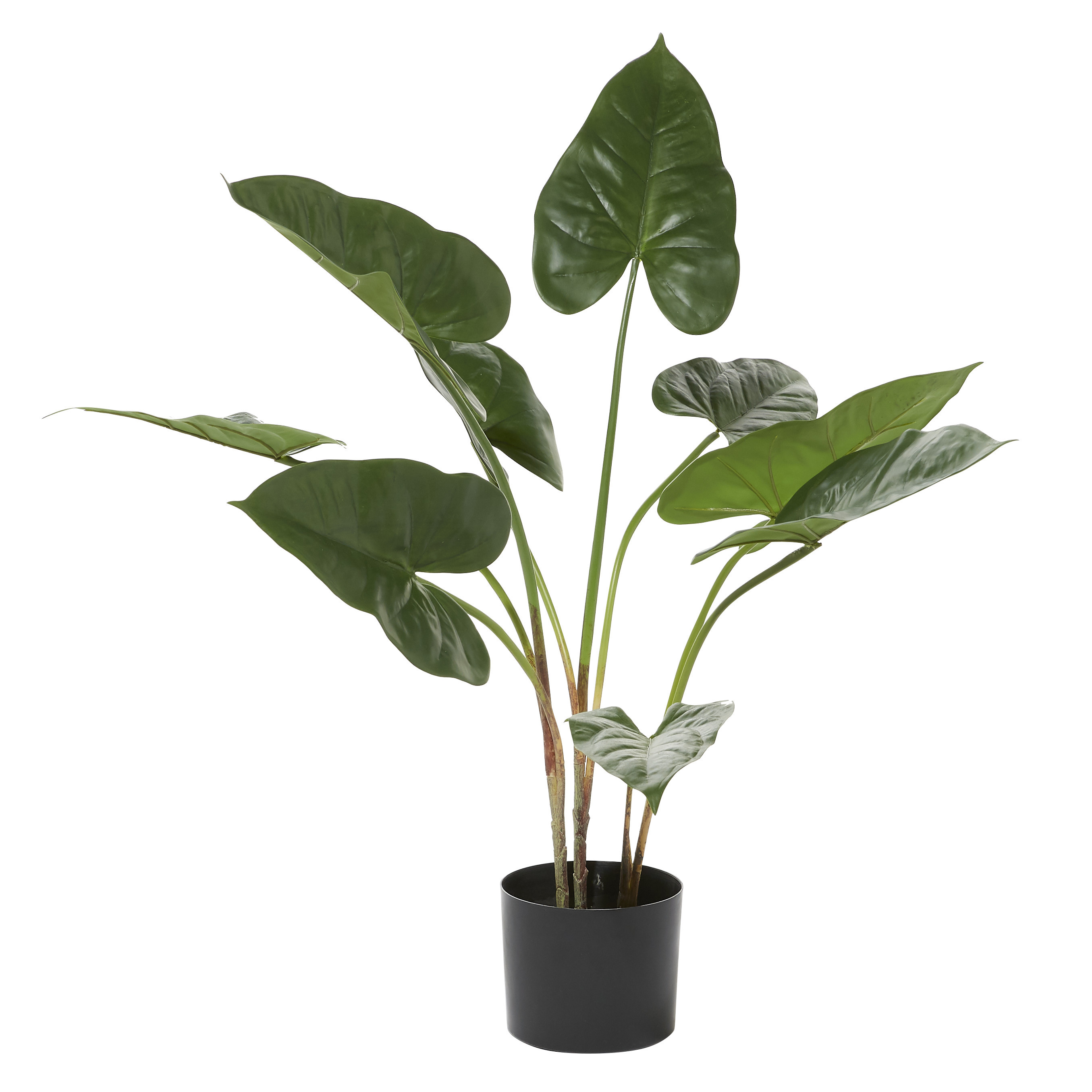 DecMode 28" Artificial Anthurium Plant in Realistic Leaves and Black Plastic Pot | Walmart (US)