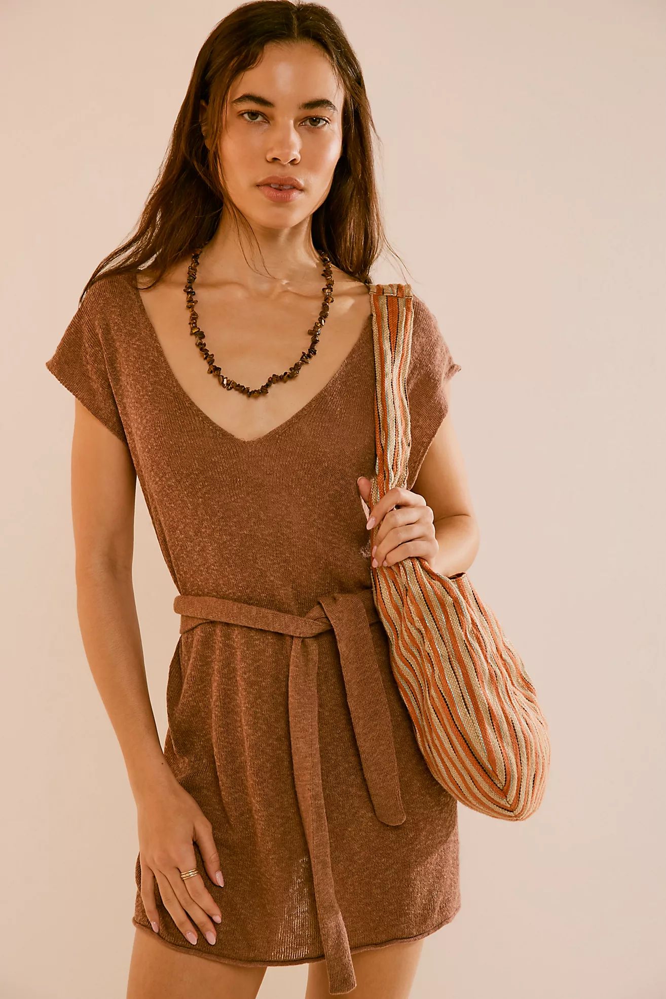 Clarissa Cotton-Linen Sweater Mini | Free People (Global - UK&FR Excluded)
