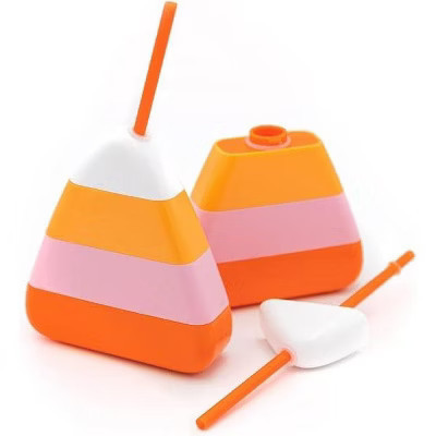 Packed Party Fun Novelty Candy Corn Drink Sipper Bottles Cup, Halloween Decoration for Party 14 ounces, Set of 2 | Target