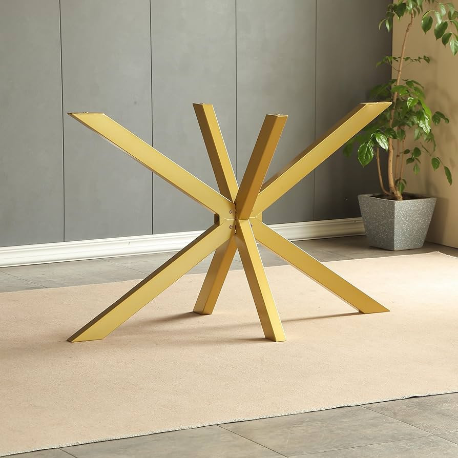30 Inch Modern Table Base Gold, Metal Dinning Table Legs with Suction Cups, Heavy Duty Desk Base ... | Amazon (US)